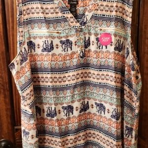 Justify Junior plus 3x high low sleeveless top